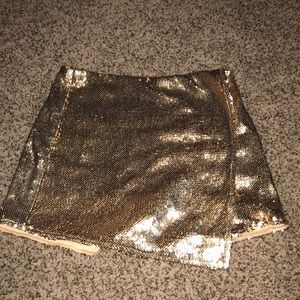 Gold Sequins Skort